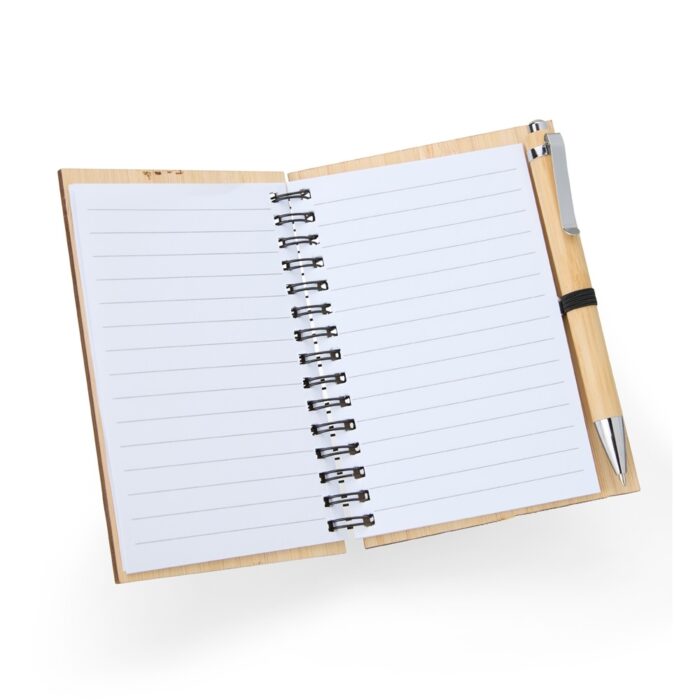 Caderno de bambu com caneta - Imagem 2