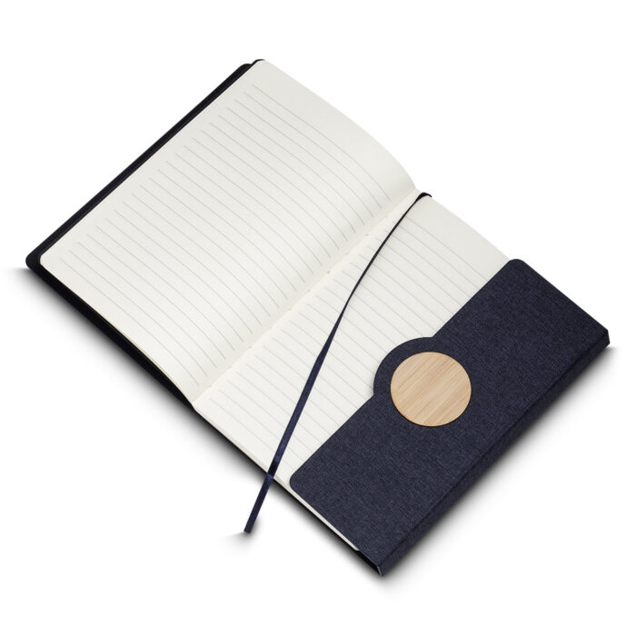 Caderno com capa em RPET e detalhe em bambu - Imagem 2