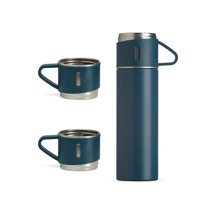 Kit garrafa térmica 450 mL com tampas-xícaras - Imagem 7