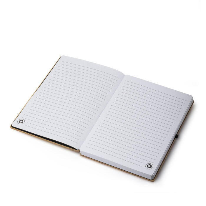 Caderno com capa em bambu e suporte para caneta - Imagem 2