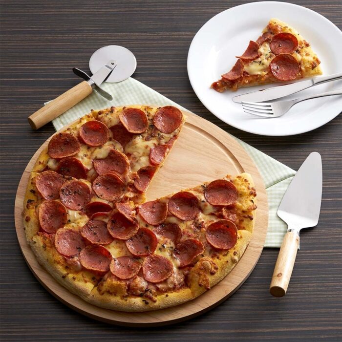 Kit pizza em madeira e inox - 3 peças - Imagem 5