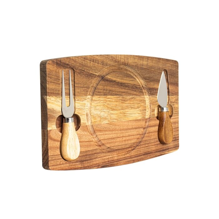 Kit queijo em madeira e inox - 3 peças - Imagem 3