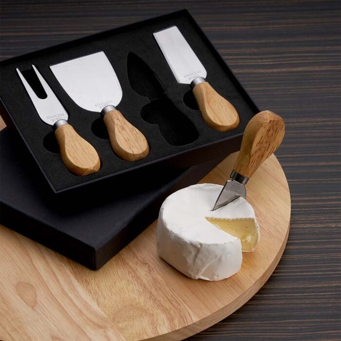 Kit queijo em bambu e inox - 4 peças - Imagem 4
