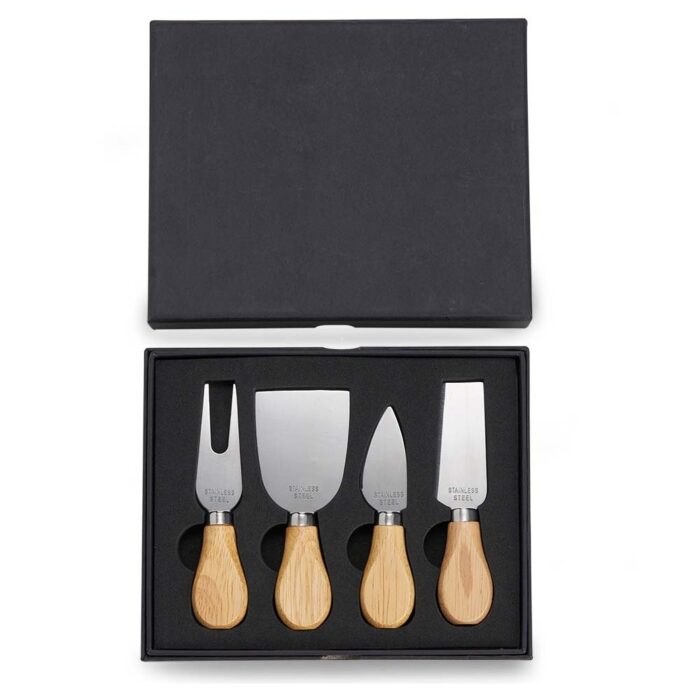 Kit queijo em bambu e inox - 4 peças - Imagem 3