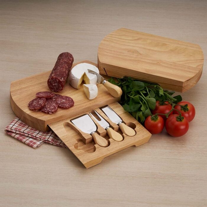 Kit queijo em bambu e inox - 5 peças - Imagem 6