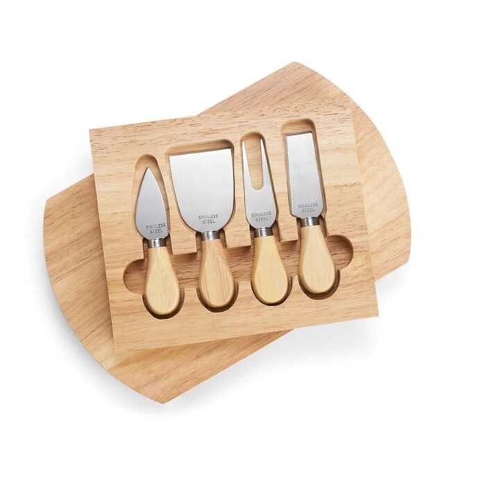 Kit queijo em bambu e inox - 5 peças - Imagem 3
