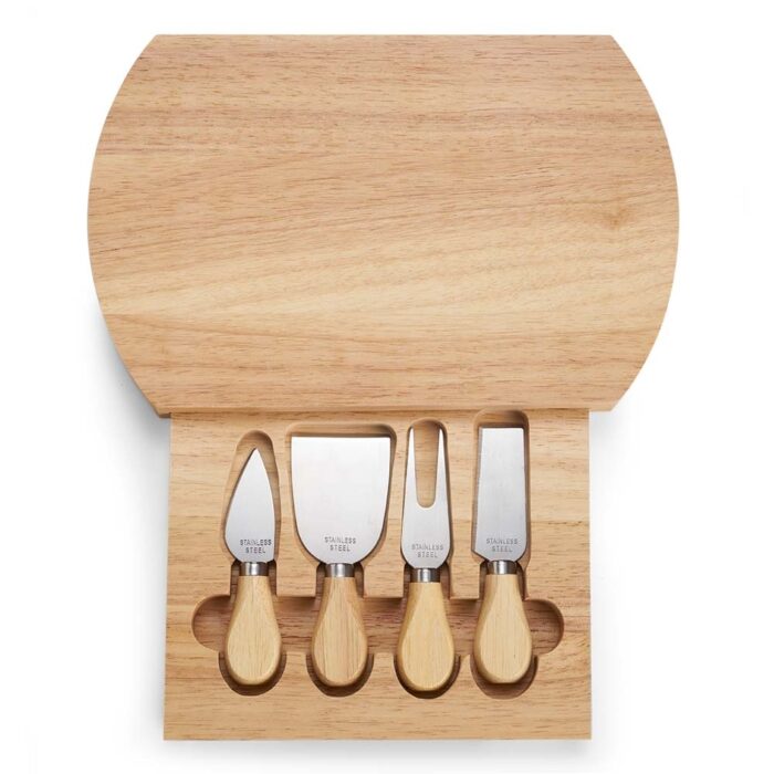 Kit queijo em bambu e inox - 5 peças - Imagem 4