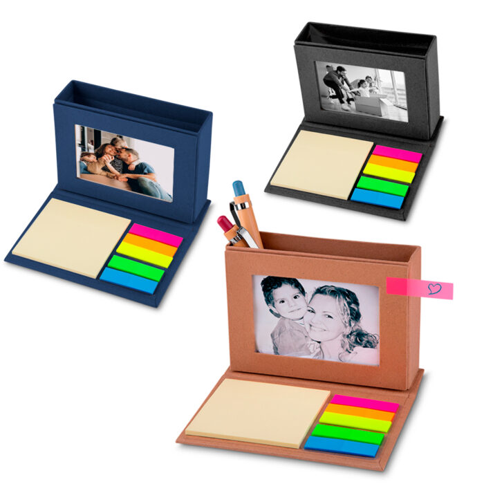 Mini caderno com espaço porta retrato