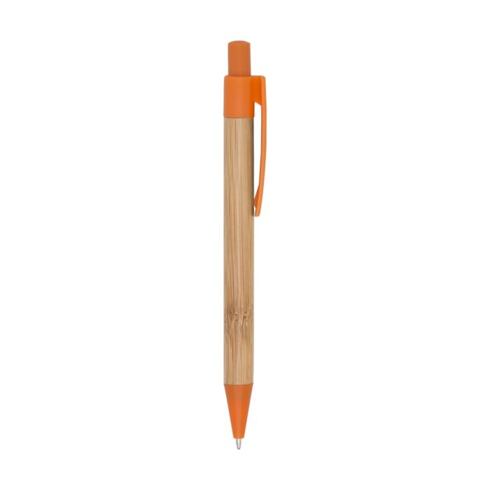 Caneta colorida esferográfica em bambu e plástico - Imagem 6