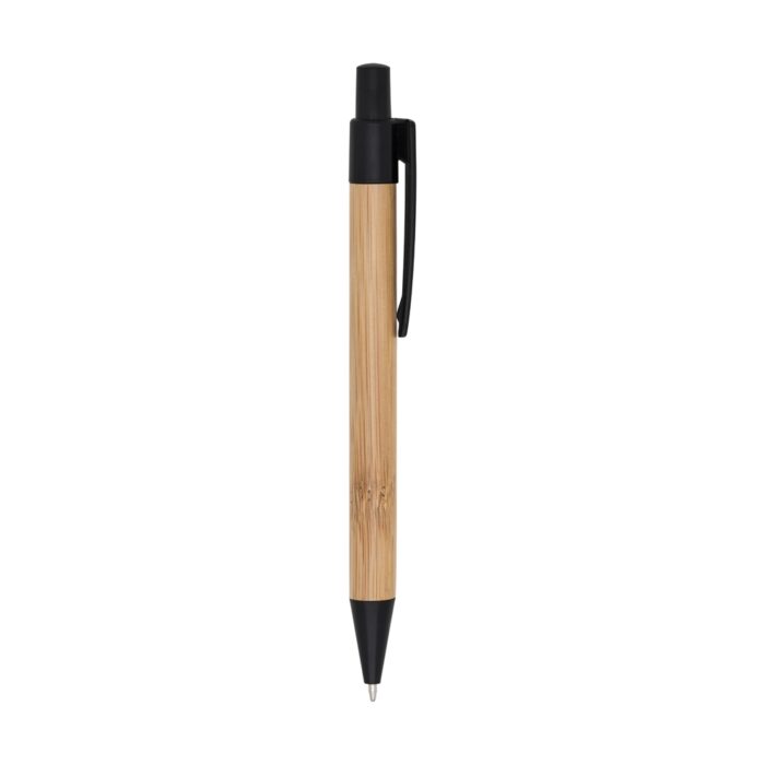 Caneta colorida esferográfica em bambu e plástico - Imagem 4