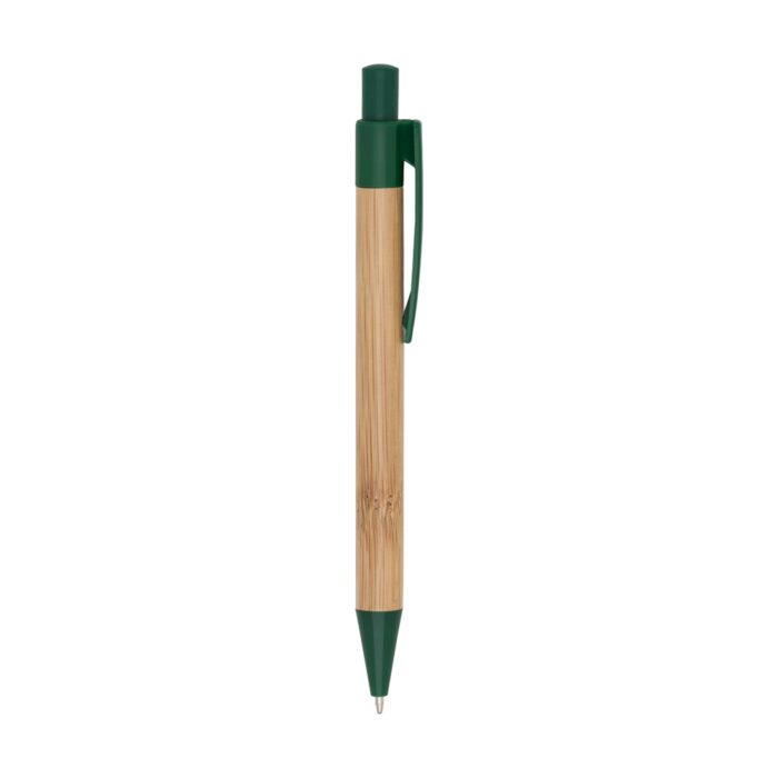 Caneta colorida esferográfica em bambu e plástico - Imagem 3