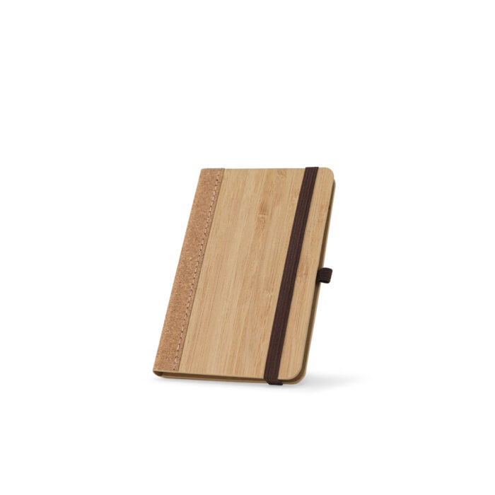 Caderno em bambu e cortiça