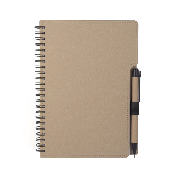Conjunto caderno e caneta em papelão reciclado - Imagem 7