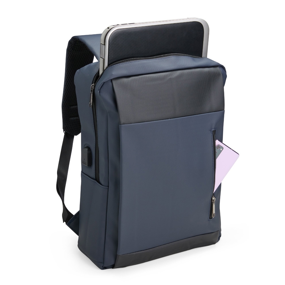 Mochila PU Impermeável Antifurto 22L - Azul - Imagem 5