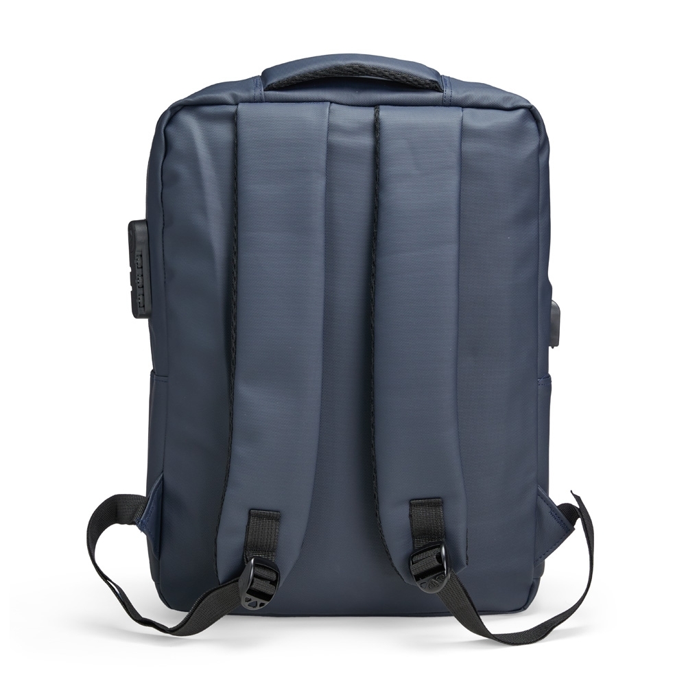 Mochila PU Impermeável Antifurto 22L - Azul - Imagem 4