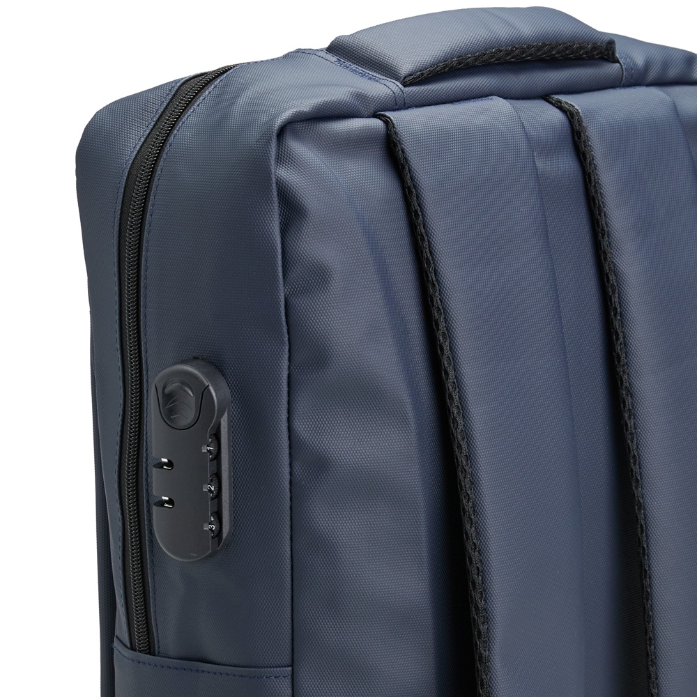 Mochila PU Impermeável Antifurto 22L - Azul - Imagem 3